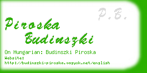 piroska budinszki business card